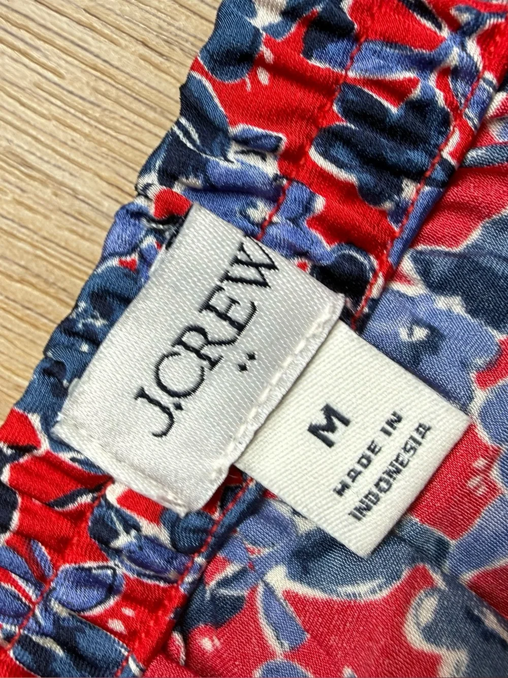 J. Crew Blue and Red Floral Midi Pencil Skirt